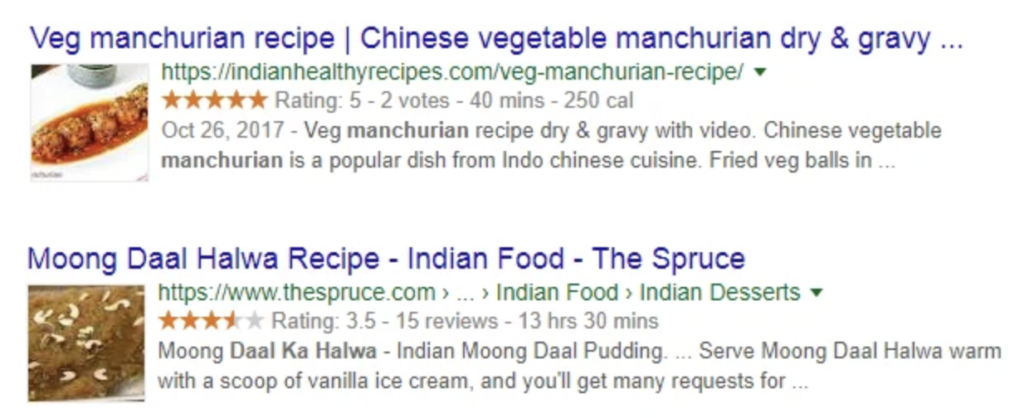 Rich Snippets Recipe Example Image