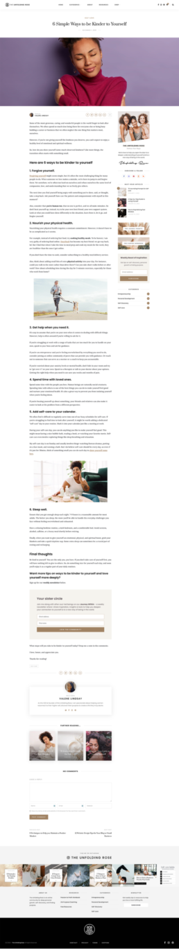 Blog Post Page Design