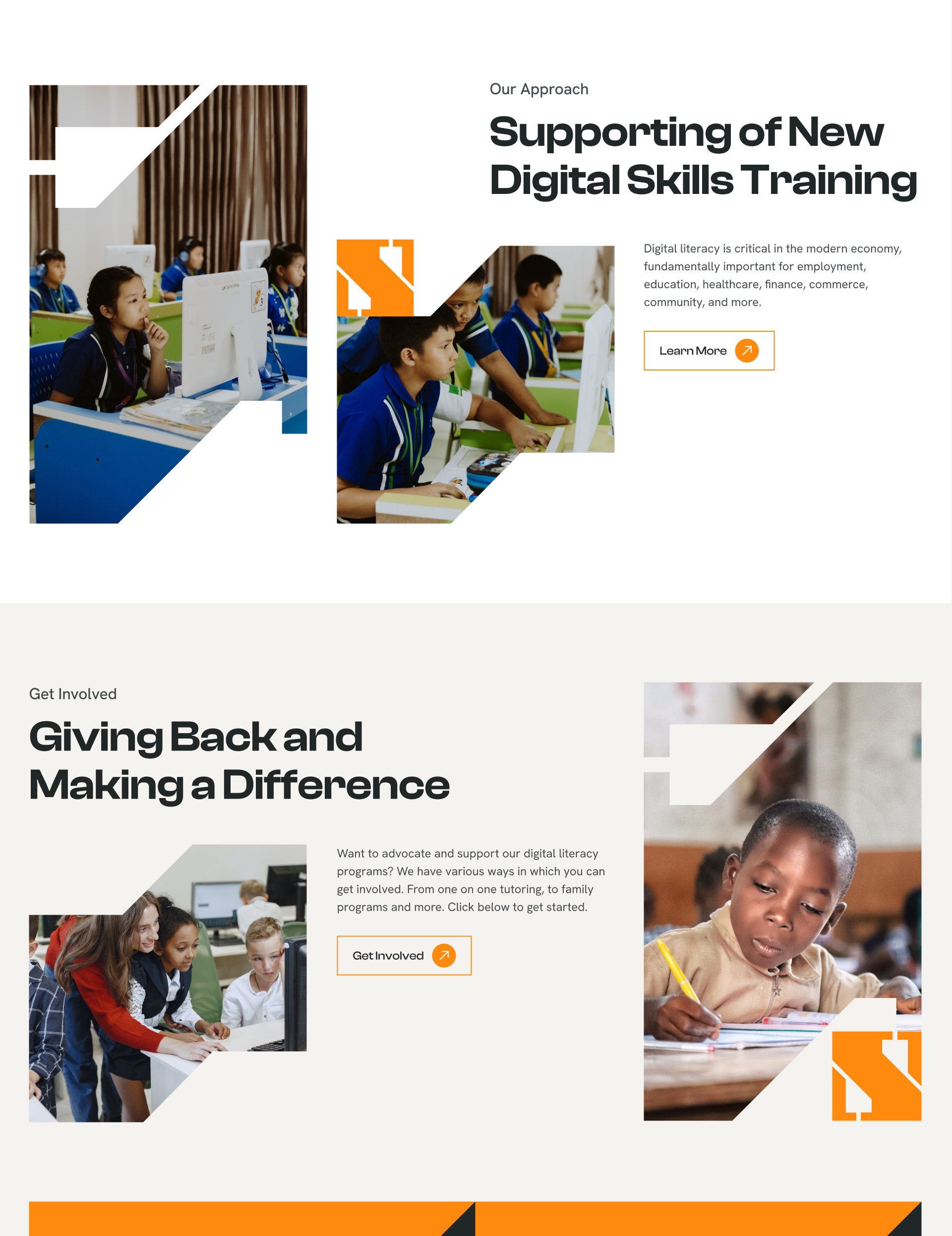 Nonprofit Website Get Involved Section