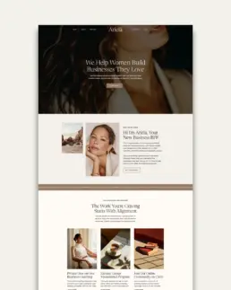 Ariela Showit Website Template for Coaches
