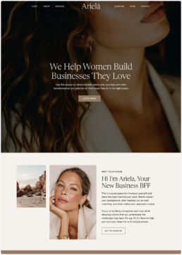 Showit Website Template Home Page for Coaches