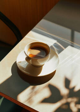 Meeting with faith led entreprenuer at coffee shop