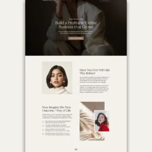 Ariela Showit Sales Page Template by Valene Ashia