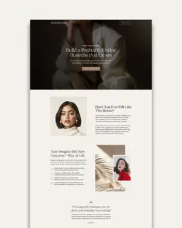 Ariela Showit Sales Page Template by Valene Ashia
