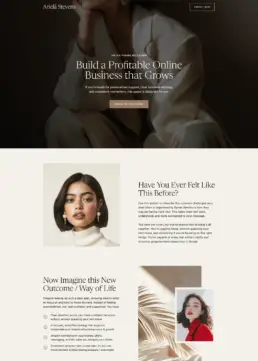 Ariela Showit Sales Page Template